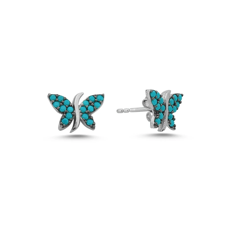 

Armagano nano Turquoise Stone Butterfly Earrings