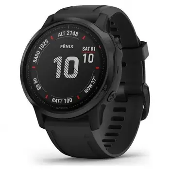 

GPS SPORTS WATCH GARMIN PHOENIX 6S PRO BLACK WITH BLACK STRAP-42MM-3.04CM-BT - 10ATM-MULTISPORT-FREQUENCY