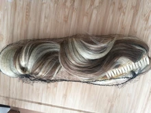 WTB-coleta de pelo largo ondulado para mujer, cola de caballo de 24 pulgadas, postizo de pelo sintético con cordón, onda negra