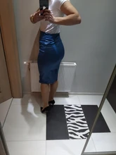 Clubwear Skirt Back-Split Bodycon Black Long High-Waist Women CUHAKCI Pencil