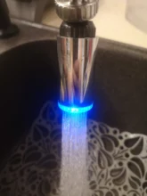 Temperature-Sensor Faucet Light Shower-Head Kitchen-Tap Bathroom-Crane LED for Changing-Glow