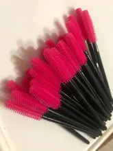 Desechables cepillo de pestañas 25 unids/pack ojo maquillaje para pestañas cepillos Mini varillas de rímel cepillo utensilio de extensión de pestañas maquillaje cepillo conjunto