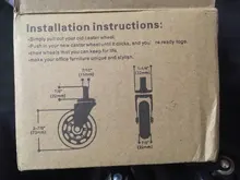 Furniture Hardware Wheels Replacement Rubber Caster Swivel Safe-Rollers Office-Chair