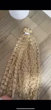 La naturaleza pelo Afro Pelo Rizado mechones extensiones con cierre Ombre oro 30 pulgadas suave súper largo pelo sintético del pelo de la onda