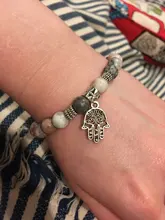 Pulsera de cuentas de Buda de Lotus Ohm, piedra Natural hecha a mano, piedra de cebra rosa, amuleto de loto, para hombres y mujeres, regalos de joyería de Yoga
