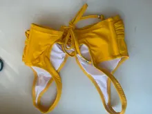 Swimsuit Women Bikini-Sets Bathing-Suits Lemon CUPSHE Lace-Up Print Two-Pieces Sexy Yellow