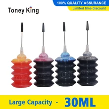 Toney universal(Король 4 цвета 30 мл принтер чернила заправка комплекты для HP 123 122 121 302 304 301 300 650 652 21 22 140 141 901 350 351XL картридж