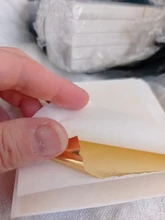 Aomily-Hojas doradas para decoración, láminas de 9x9cm, papel dorado para muebles, decoración de pared, manualidades, color dorado puro brillante, 100 hojas