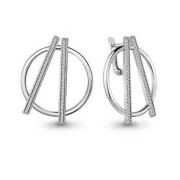 

Earrings made of silver with cubic zirconia