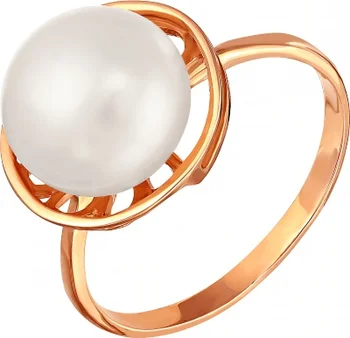 

Примаэксклюзив ring with 1 Pearl in red gold