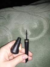 Lápiz Delineador de ojos líquido, negro, de secado rápido, suave, Lápiz Delineador de ojos a prueba de manchas, cepillo potenciador de párpados, 1 Uds.