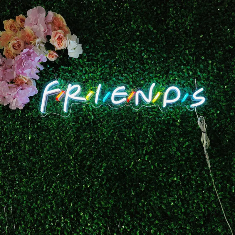 Insegna Al Neon Friends – I'll Be There For You, LED Dimmerabile 43x33 Cm
