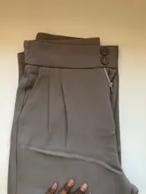 Pantalones informales holgados para mujer, calzas de pierna ancha de cintura alta, ropa elegante para mujer 2021