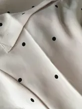 Casual Women Blouse Tops Collar Long-Sleeve Office-Work Printed Polka-Dot Fashion Ladies