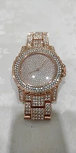 Reloj de pulsera de cuarzo y acero inoxidable para mujer, pulsera de lujo con diamantes de imitación, a la moda, #1