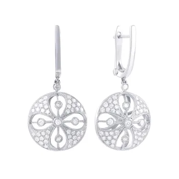 

Gold earrings with diamonds sunlight sample 585