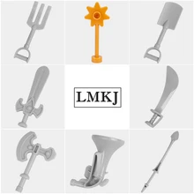 Детские игрушки Diy строительные блоки оружие аксессуары для мечей совместимы с Duploed оптом сцены пластиковые запасные части игрушки