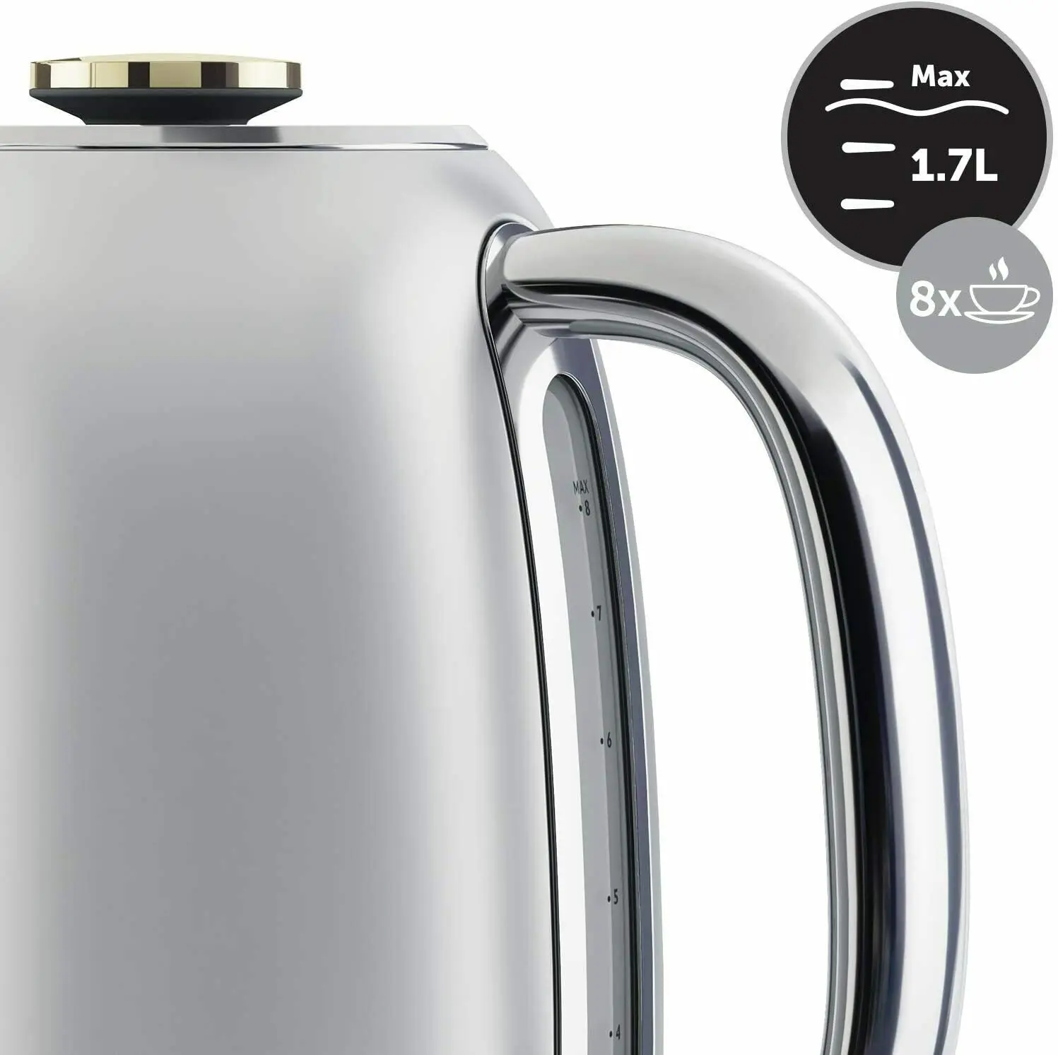 Breville VKT147X-electric water kettle, 1.7 L (8 cups), quick Boiling of  2.4 Kw, Mostra collection, silver Color - AliExpress