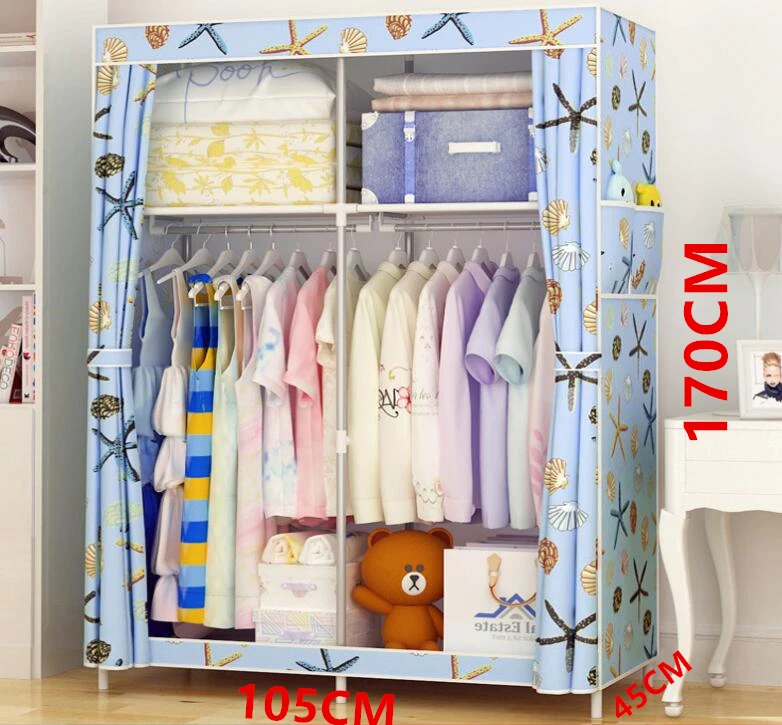 HOMCOM Armario de Tela Plegable Armario de Ropa Organizador Ropero Portátil  con 6 Estantes y 1 Barra para Colgar para Dormitorio Vestidor 103x43x162,5  cm Crema - Conforama