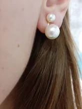 JIOFREE-pendientes de perlas de imitación para mujer, joyería Maxi sin perforaciones para fiesta de boda, regalo amor Navidad