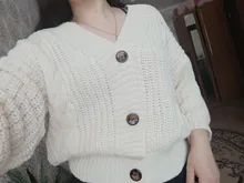 Suéter tejido para Otoño e Invierno para mujer, cárdigan informal de manga larga con botones, ropa cálida, 2021