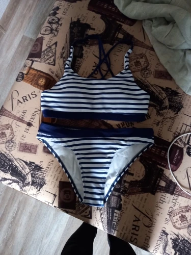 New Sexy Striped Beach Bikinis Set Women Swimwear Push Up Swimsuit Female Bathing Suits Bikini Girls Pool Swimming Suit 2022|Bikini Set|   - AliExpress