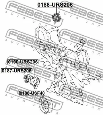 Ролик обводной TOYOTA CROWN MAJESTA URS206/UZS207 2009-2013 FEBE