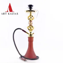 Кальян ART HK 193 полный комплект. Золотой янтарь Высота 50 см