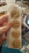 Pegatinas de carta con amor hechas a mano, rollo de etiquetas, caja de boda, regalo, embalaje, pegatinas de decoración de papelería, 100 Uds.