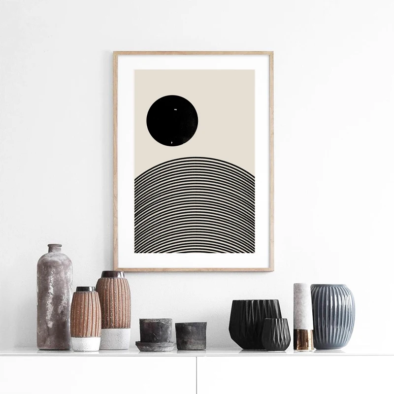 Mid Century Wall Art Canvas Prints Living Room Decor