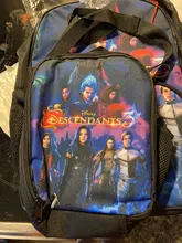Disney-Conjunto de 3 uds. De mochilas escolares con estampado de Descendants 3, morral escolar para adolescentes, niños y niñas