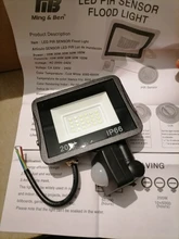 Flood-Light Led-Reflector Motion-Sensor Exterior Ip65 Waterproof 100W 220V 50W 30W 