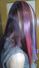 Leeons-extensiones de cabello sintético largo liso, Clip de una pieza para extensiones de cabello ombré, Color puro, piezas falsas de cabello en 2 tonos