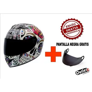 

HELMET NZI MUST II MEXICAN SKULLS + BLACK SCREEN SHIPPING