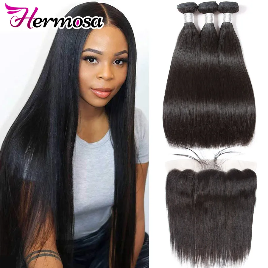 Best Seller Straight Hair Bundles Frontals Hermosa 13x4 Malaysian with Lce Q5Xk1Wa1