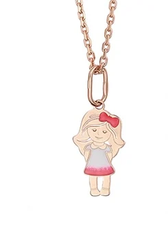 

Yuz platinum pendant in red gold