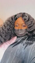 Cranberry-peluca con cierre de encaje 4x4 para mujer, cabello Remy brasileño de ondas profundas, pelucas de cabello humano con encaje frontal 13x4, línea de cabello prearrancado
