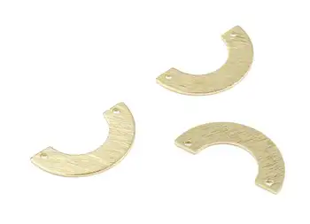 

Brass Semi Circle Earring Connector - Raw Brass Textured Half Moon Necklace Connector - 12Pcs/Lot - 24.8x12.5x0.78mm - PP3457