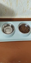 Dog-Bowl Pet-Feeding-Station Food-Water-Bowls-Feeder Puppy-Cats Stainless-Steel Double