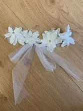 Diadema con lazo de flores para niña y bebé, diadema bonita de gasa para el pelo, nueva llegada