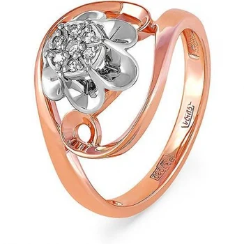 

Kabarovsky ring with 1 red gold diamond