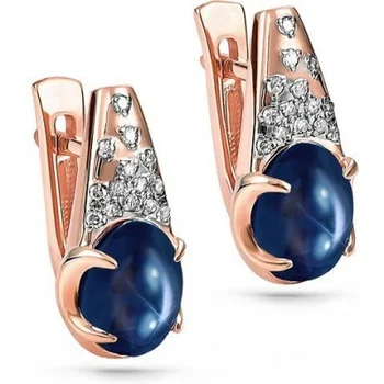 

Kabarovsky earrings with sapphires and diamonds in red gold
