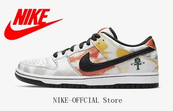 

Original NIKE SB DUNK LOW PRO men's and women's Black Mesh Yarn Full Breathable skate shoes