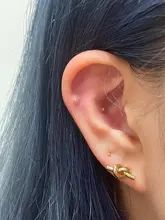 La Monada-pendientes tipo botón de plata fina para mujer, dos bolas, joyería fina de plata 925, pendientes de plata 925 para mantener el Piercing