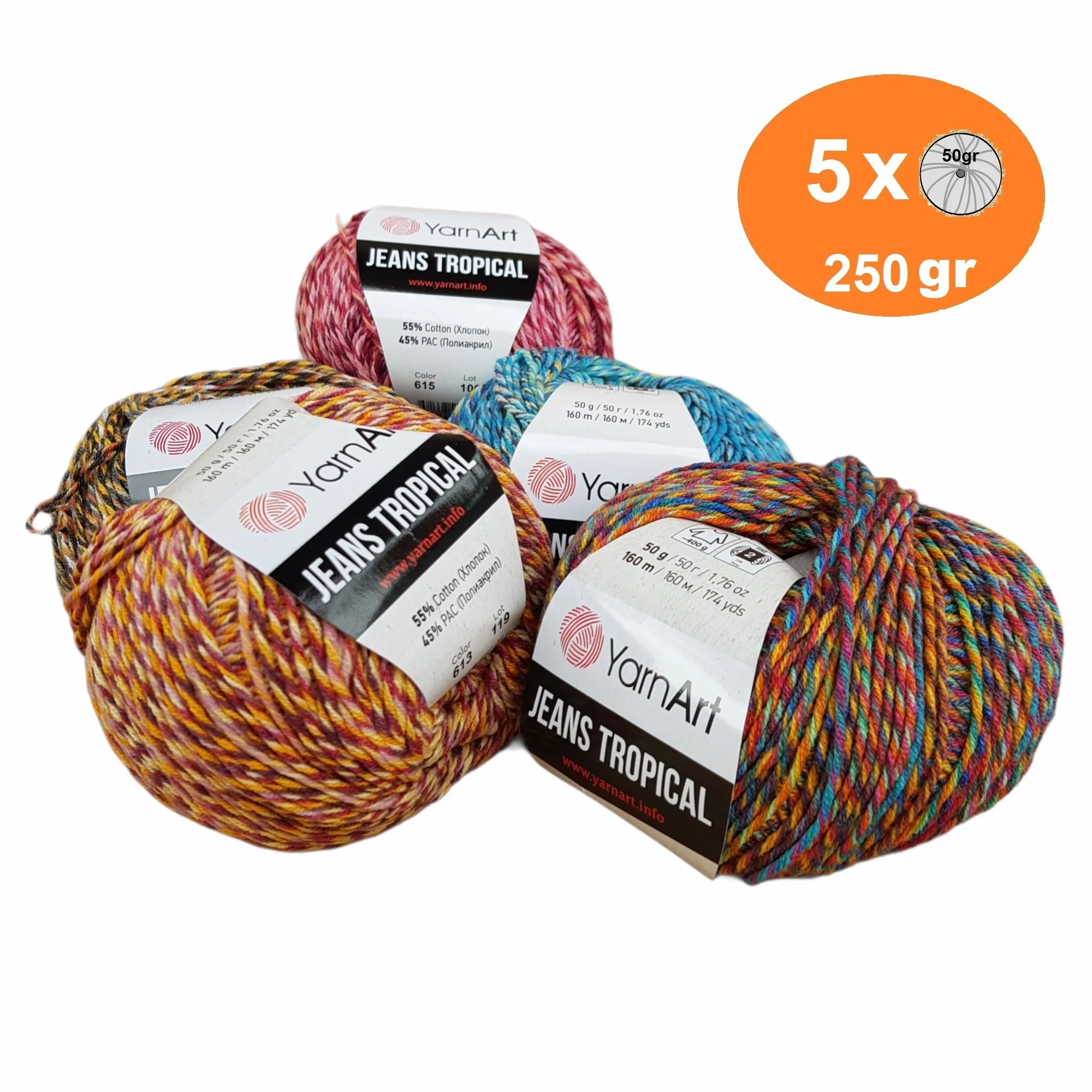 Yarnart Jeans,50g Cotton Yarn,knitting Yarn, Crochet , Soft Yarn