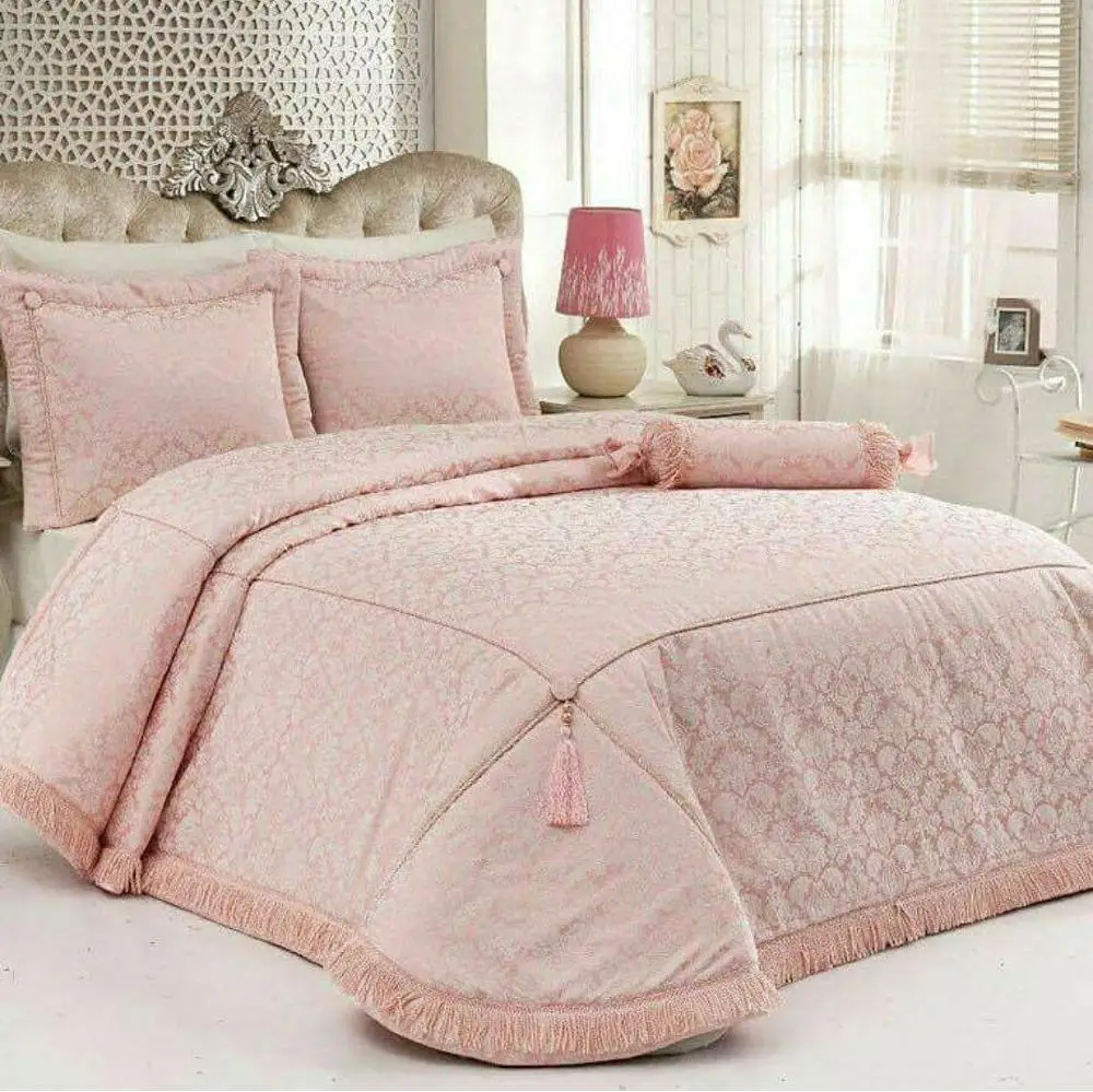 

NIL bed cover set cover set pink cappuccino white blue bedding set bedclothes with pillowcasecushion cover