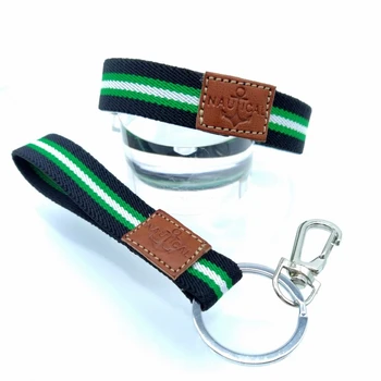 

Andalusian flag keychain and bracelet Pack for men of elastic material, tough car ornament.