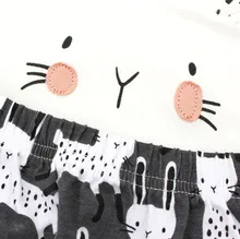 Conjunto de ropa para niñas pequeñas, Tops de manga larga con letras para recién nacidos, pantalones informales con estampado, diadema, trajes para niños pequeños