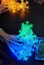 String-Lights Garland Christmas-Decoration Outdoor Battery-Operated Xmas Wedding Party