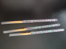 3 uds acrílico francés de delineador para decoración de uñas cepillo 3D consejos manicura Ultra-delgada línea pluma de dibujo pinceles para Gel UV herramientas de pintura
